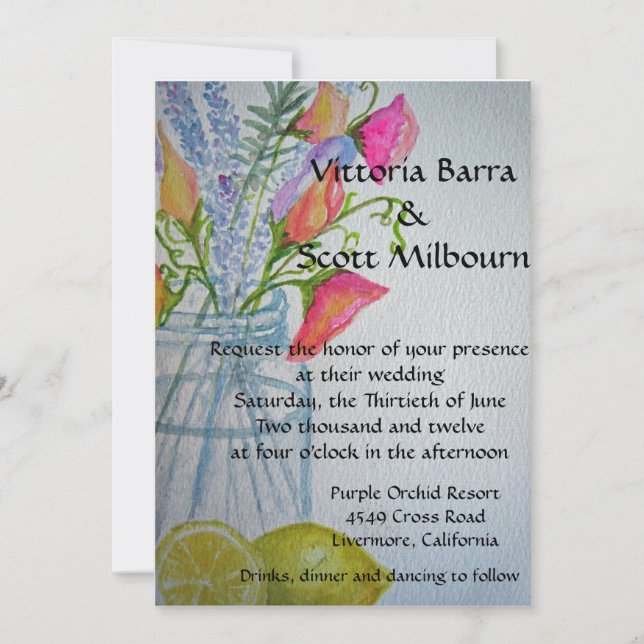 Mason Burk bröllopsinbjudan #3 Inbjudningar (Framsida)