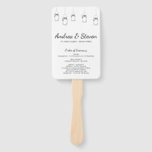 Mason Burk Bröllopsprogram Fläkt. Uppskjuten Burk-