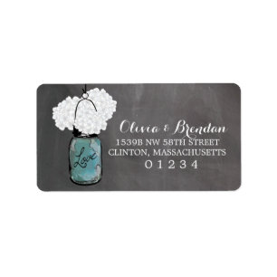 Mason Burk Chalkboard ADRESS Adressetikett