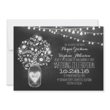 Mason burk chalkboard string string ljus bröllopsi