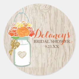 Mason Burk Fall glitter möhippa-klistermärken Runt Klistermärke