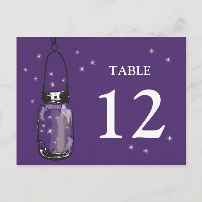 Mason Burk & Fireflies Bord Card Vykort (Framsida)
