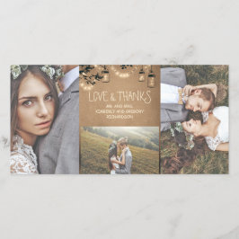 Mason Burk Firefly Ljus Rustic Bröllop Tack Kort