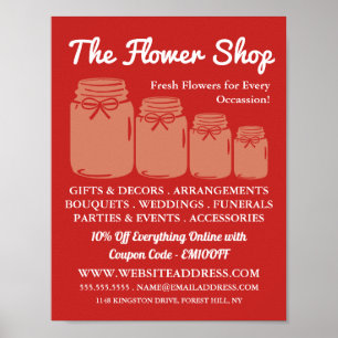 Mason Burk, Florist, Floristry Advertising Poster