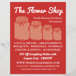 Mason Burk, Florist, Floristry Advertising Reklamblad