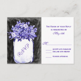 Mason Burk Flowers Chalkboard Indigo OSA kort