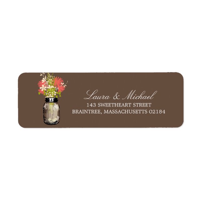 Mason Burk Flowers | RETURADRESS Returadress Etikett (Framsidan)