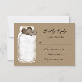 Mason Burk Hearts Ljus Kraft Bröllop OSA Card Kort