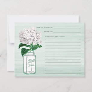 Mason Burk & Hydrangea Mint Grönt Recept Card