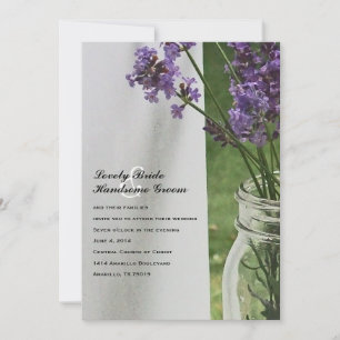 Mason Burk Lavender White Porch bröllopsinbjudning Inbjudningar