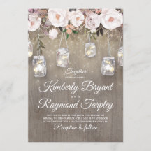 Mason Burk Ljus Blommigt Rustic Bröllop