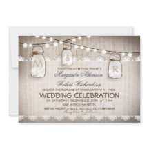 Mason Burk Ljus - Burlap Snöre Rustic Bröllop