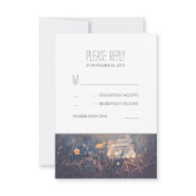 Mason Burk Ljus Rustic Bröllop OSA Card