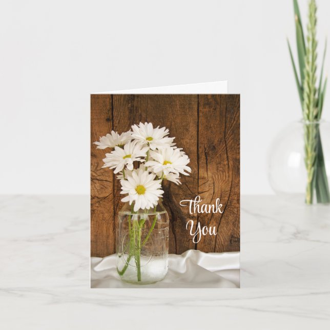Mason Burk och Daisy Land Bridesmaid Tack Kort (Framsida)