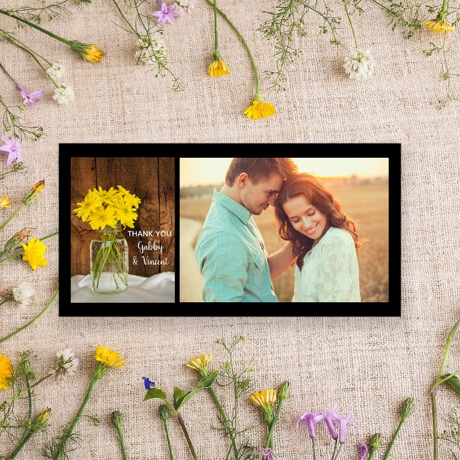 Mason Burk och Daisy Landsbyggsbröllop Tack Kort (Skapare uppladdad)