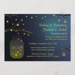 Mason Burk och Firefly Wedding bjudande 5"x7" Inbjudningar