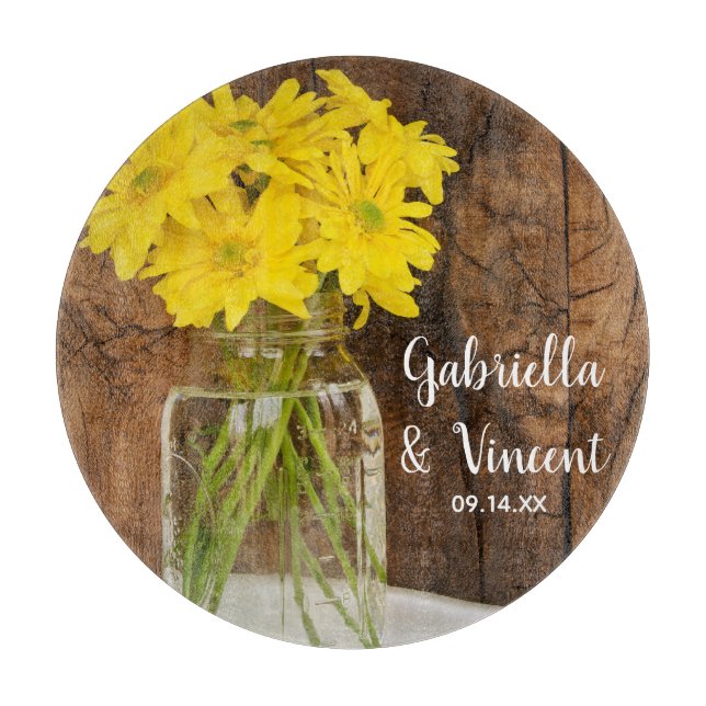 Mason Burk och Gult Daisyn Land Barn Bröllop (Framsidan)