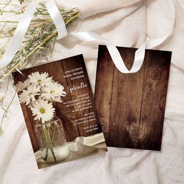 Mason Burk och White Daisys Barn Möhippa Inbjudningar (Skapare uppladdad)