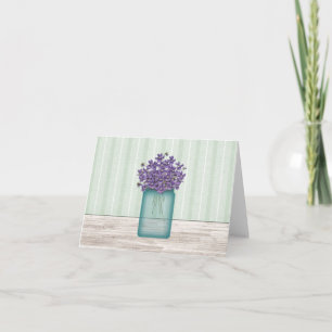 Mason Burk of Violets Note Card Kort