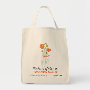 Mason Burk Personligt bröllp Party Tote Bag (koral Tygkasse