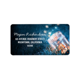 Mason burk romantic night ljus adressetikett