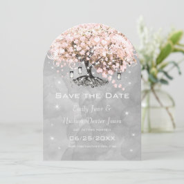 Mason Burk Rosa Chalkboard Heart Löv Träd Inbjudningar