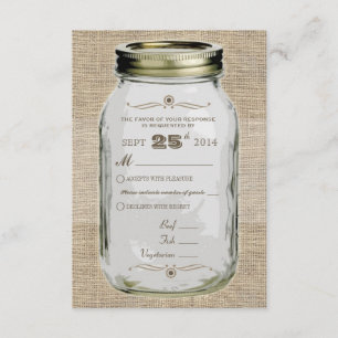 Mason Burk Rustic Vintage Se Anpassningsbar OSA Kort