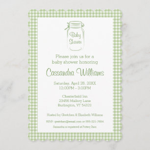 Mason Burk Sage Baby Shower-inbjudan Inbjudningar