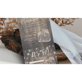 Mason Burk String Ljus Rustic Wood Bröllop OSA