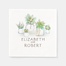 Mason Burk Succulents Rustic Land Pappersservett