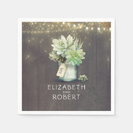 Mason Burk Succulents Rustic Land Pappersservett