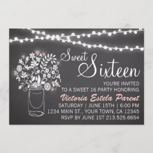 Mason Burk Sweet 16-inbjudan Inbjudningar