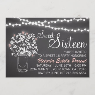 Mason Burk Sweet 16-inbjudan Inbjudningar