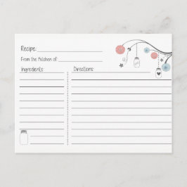 Mason Burk Träd-receptkort Inbjudan Vykort