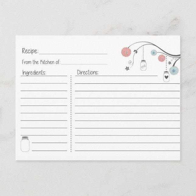 Mason Burk Träd-receptkort Inbjudan Vykort (Framsida)