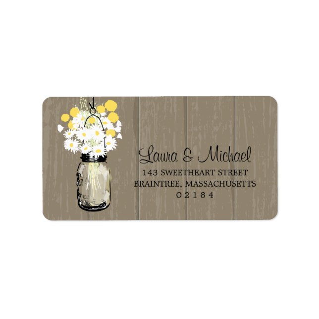 Mason Burk Vild Daisys & Billy Bollar Adressetikett (Framsidan)