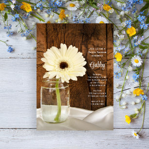 Mason Burk White Daisy Land Barn Möhippa Inbjudningar