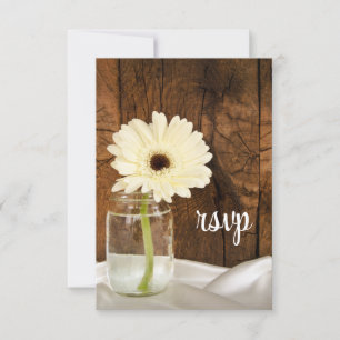 Mason Burk White Daisy Landsbyggsbröllop OSA kort