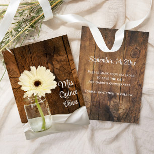 Mason Burk White Daisy Quinceañera Spara datum Datumet