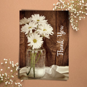 Mason Burk White Daisys Barn Bröllop Tack Kort