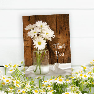 Mason Burk White Daisys Barn Bröllop Tack Vykort