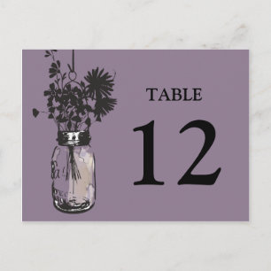 Mason Burk & Wildblommor Bord Card Vykort