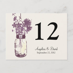 Mason Burk & Wildblommor Bord Card Vykort