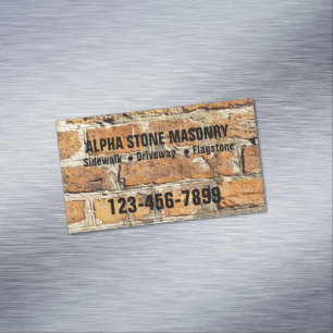 Mason ConTRAR Stone Paver Pave Stone Masonry Magnetiska Visitkort
