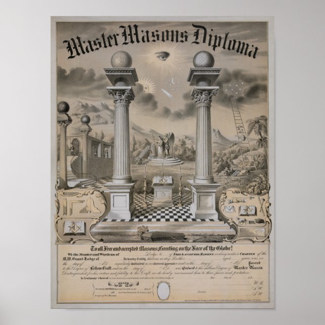 Mason-diplomat Poster (Framsidan)