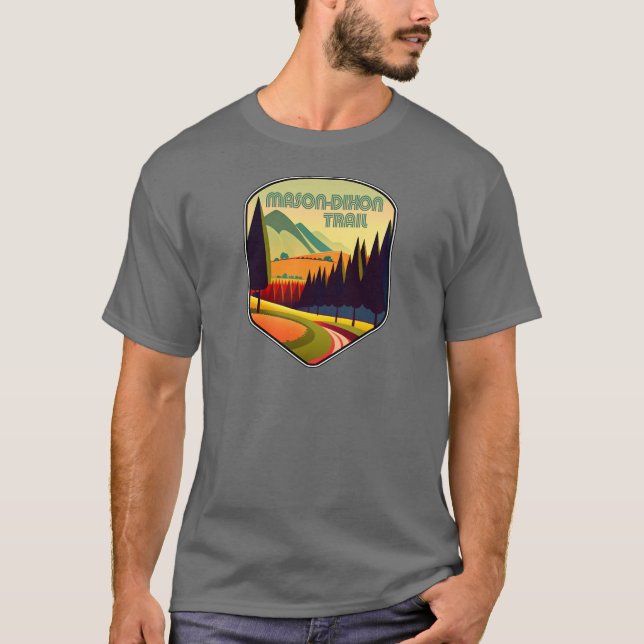Mason-Dixon Trail-färger T Shirt (Framsida)