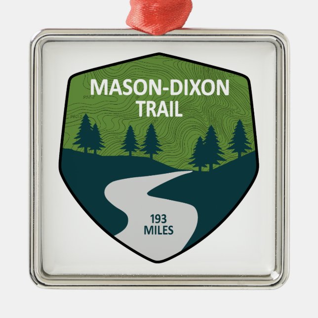 Mason-Dixon Trail Julgransprydnad Metall (Framsidan)