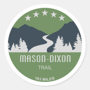 Mason-Dixon Trail Runt Klistermärke