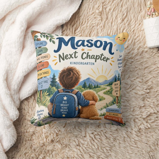 Mason Kindergartens äventyrs kastkudde Kudde (Filt)