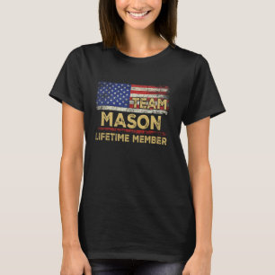 Mason Last Name Shirt Team Mason-livstidsmedlem fö T